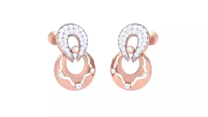 Women Earrings 3dm STL OBJ FBX Renders Details 3D print model