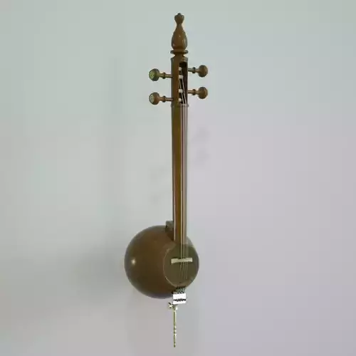 Instrument musical hanging on wall