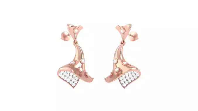 Women Earrings 3dm STL OBJ FBX Renders Details 3D print model