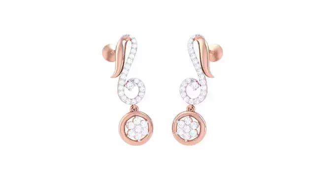 Women Earrings 3dm STL OBJ FBX Renders Details 3D print model
