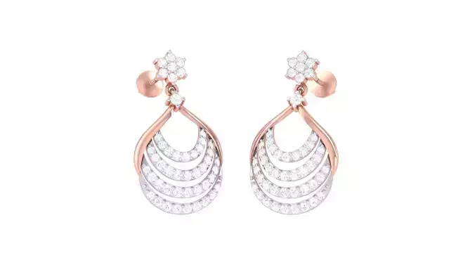 Women Earrings 3dm STL OBJ FBX Renders Details 3D print model