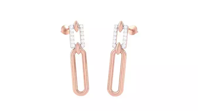 Women Earrings 3dm STL OBJ FBX Renders Details 3D print model