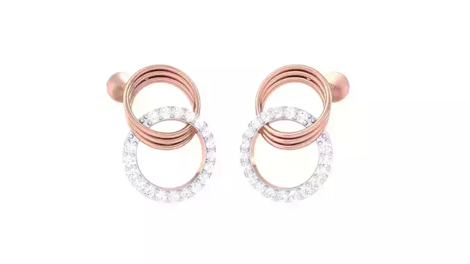 Women Stud Earrings 3dm STL OBJ FBX Renders Details 3D print model