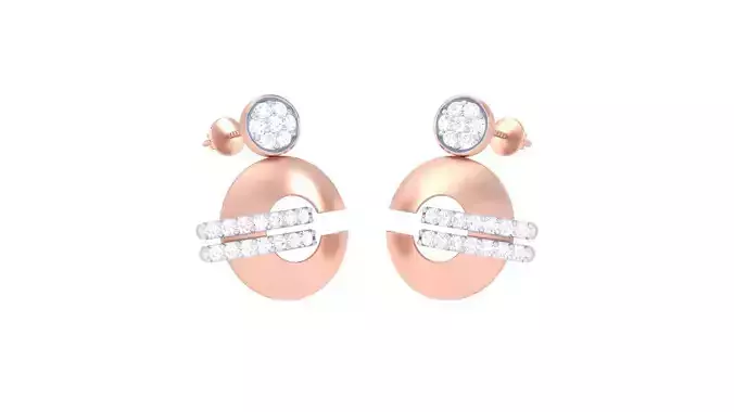 Women Stud Earrings 3dm STL OBJ FBX Renders Details 3D print model