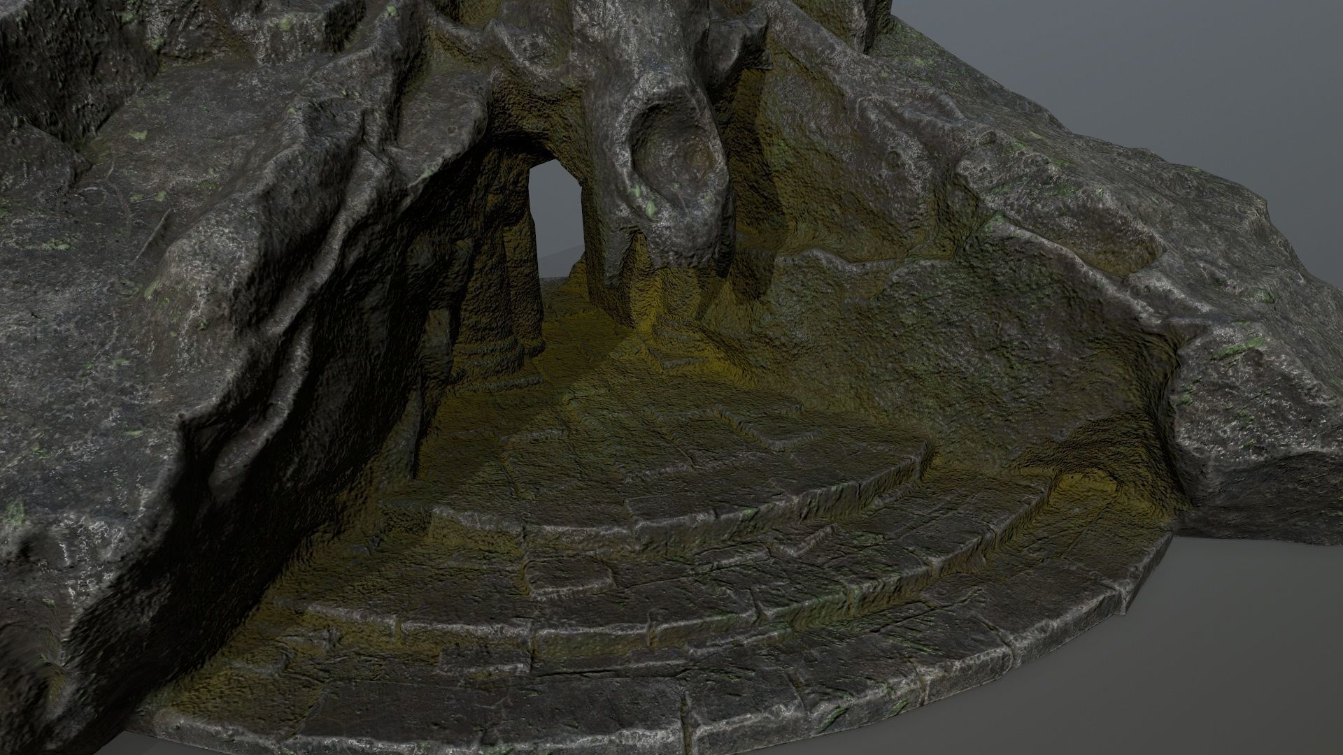 Skull Gate 1 Low-poly 3D model_12