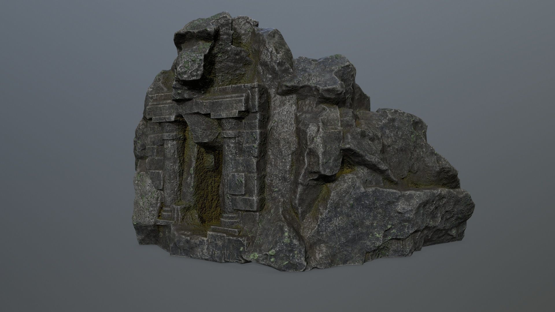 Skull Gate 1 Low-poly 3D model_5