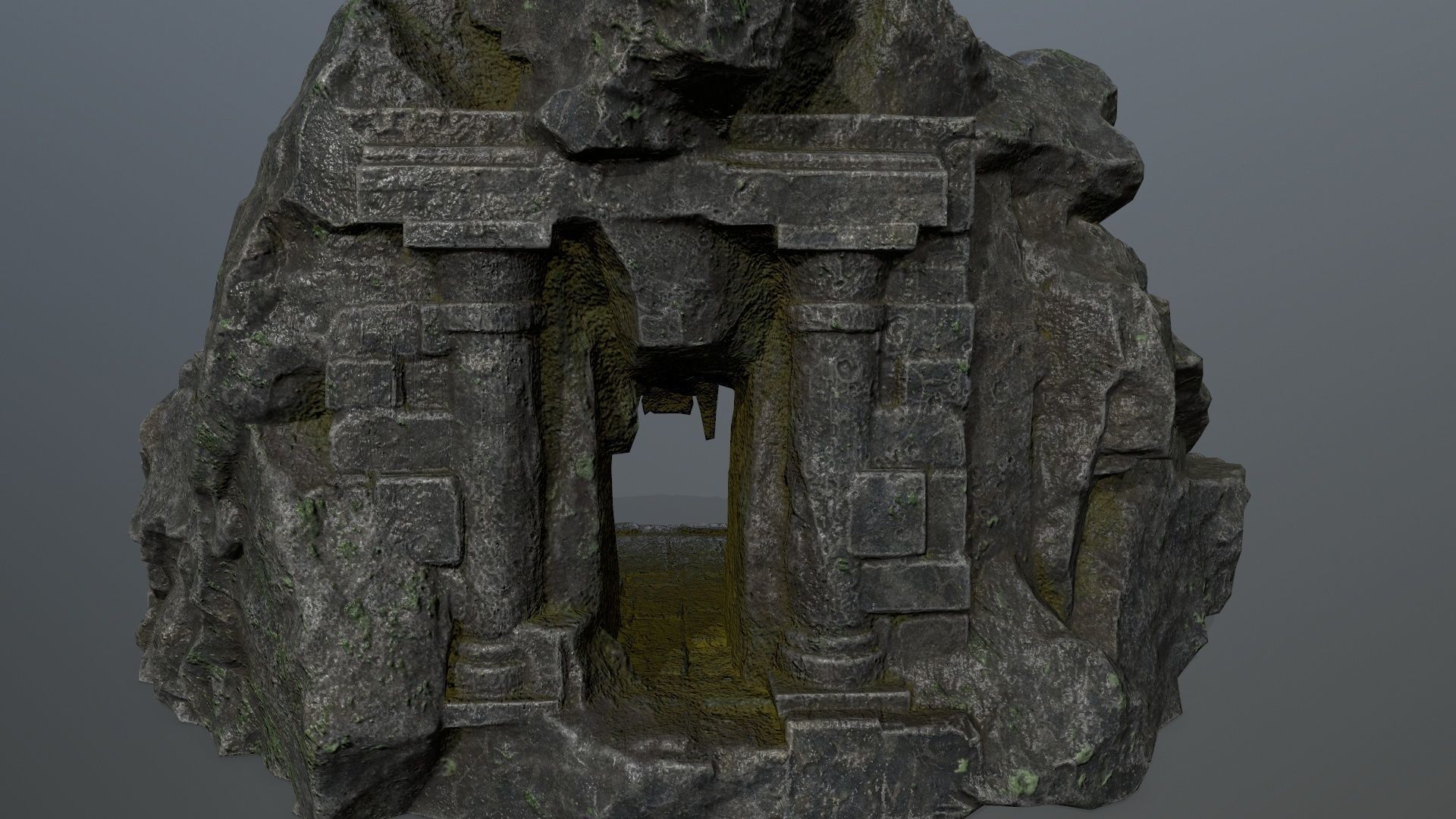 Skull Gate 1 Low-poly 3D model_13