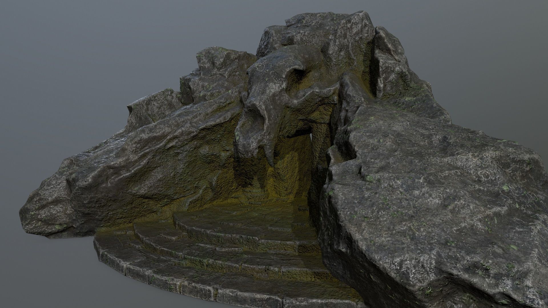 Skull Gate 1 Low-poly 3D model_15