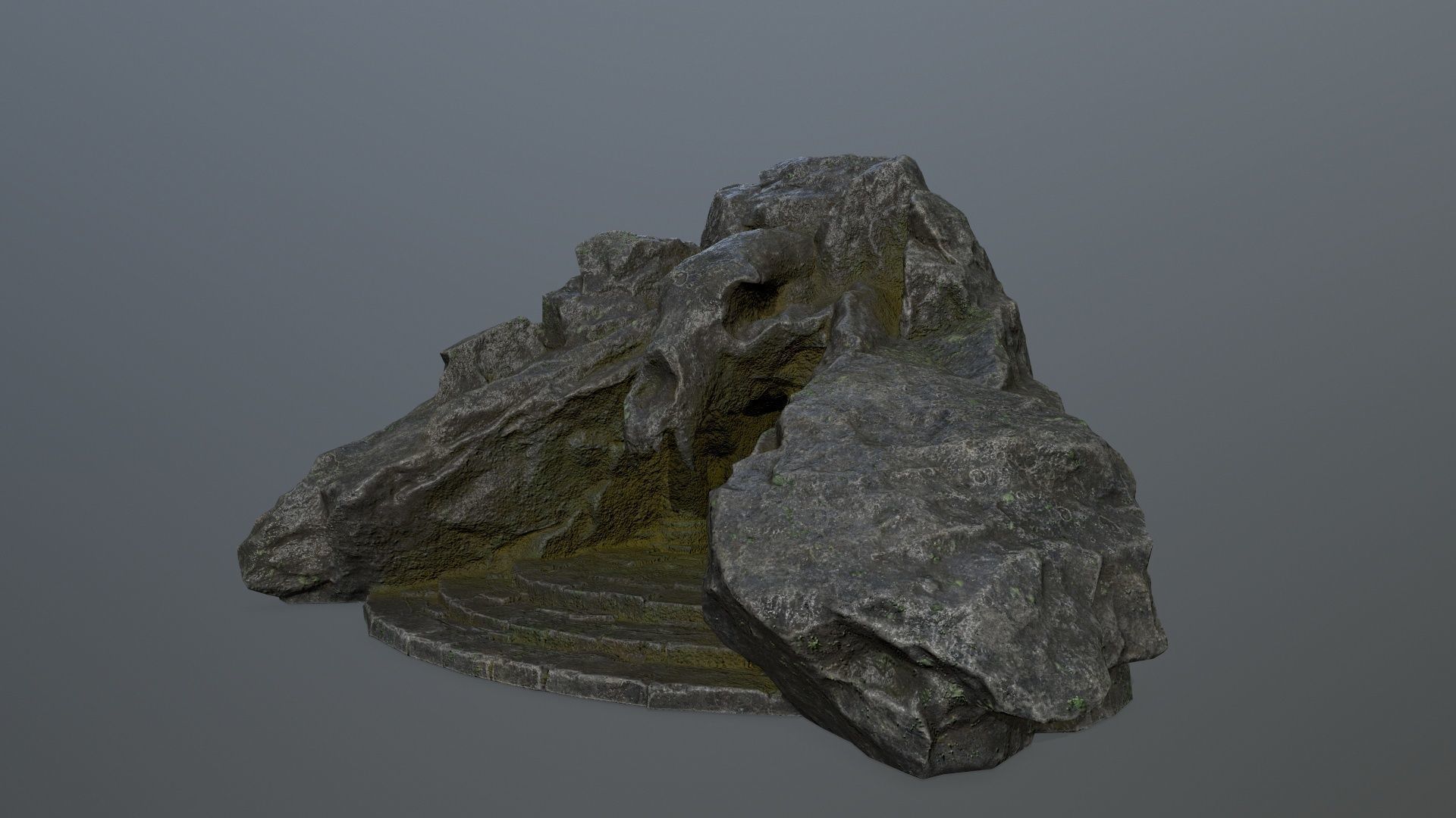 Skull Gate 1 Low-poly 3D model_9