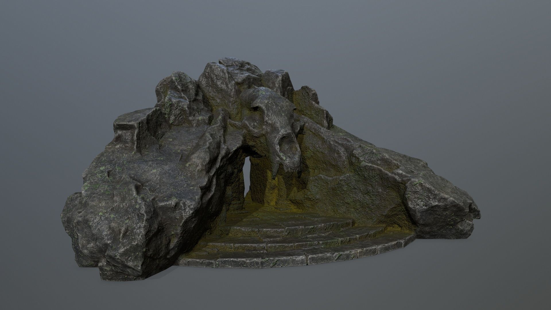 Skull Gate 1 Low-poly 3D model_2