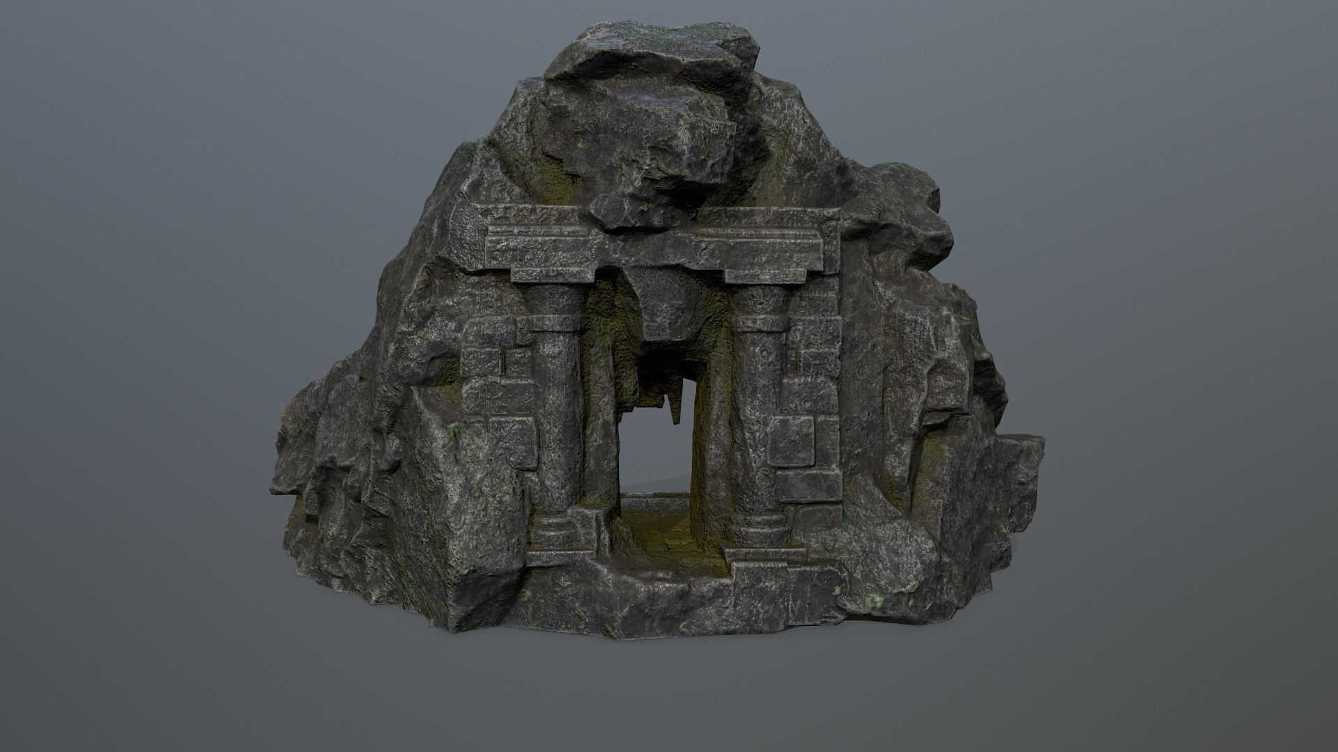 Skull Gate 1 Low-poly 3D model_6