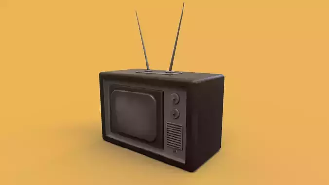 Television Low-poly 3D model old tv