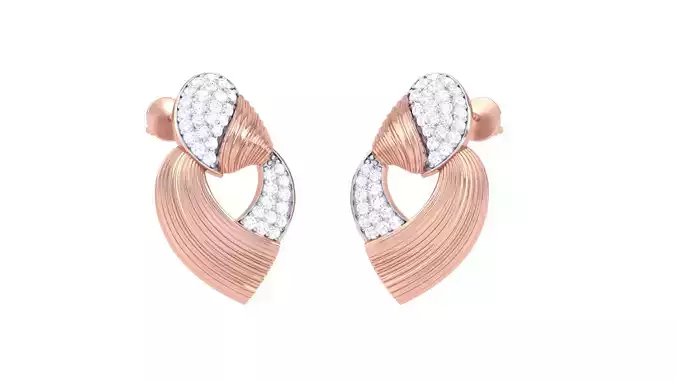 Women Stud Earrings 3dm STL OBJ FBX Renders Details 3D print model