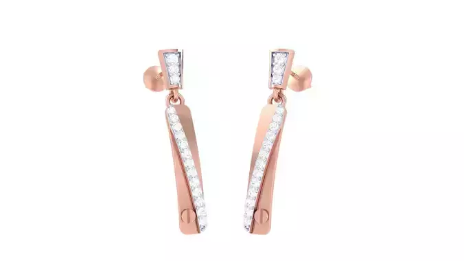 Women Earrings 3dm STL OBJ FBX Renders Details 3D print model