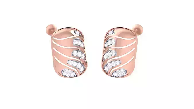Women Stud Earrings 3dm STL OBJ FBX Renders Details 3D print model