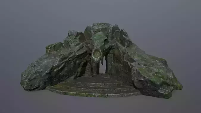 Skull Gate 2 Low-poly 3D model