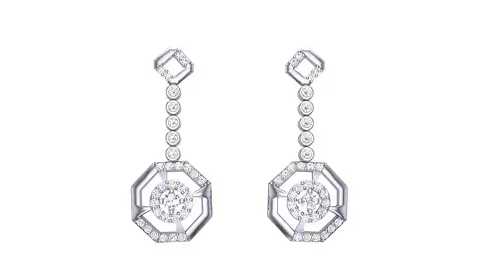 Women Earrings STL OBJ FBX Renders Details
