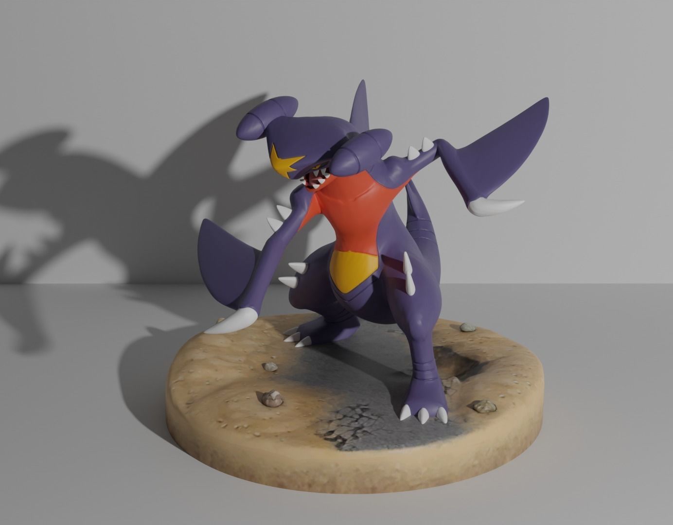 Garchomp pokemon 3D print model 3D print model_2