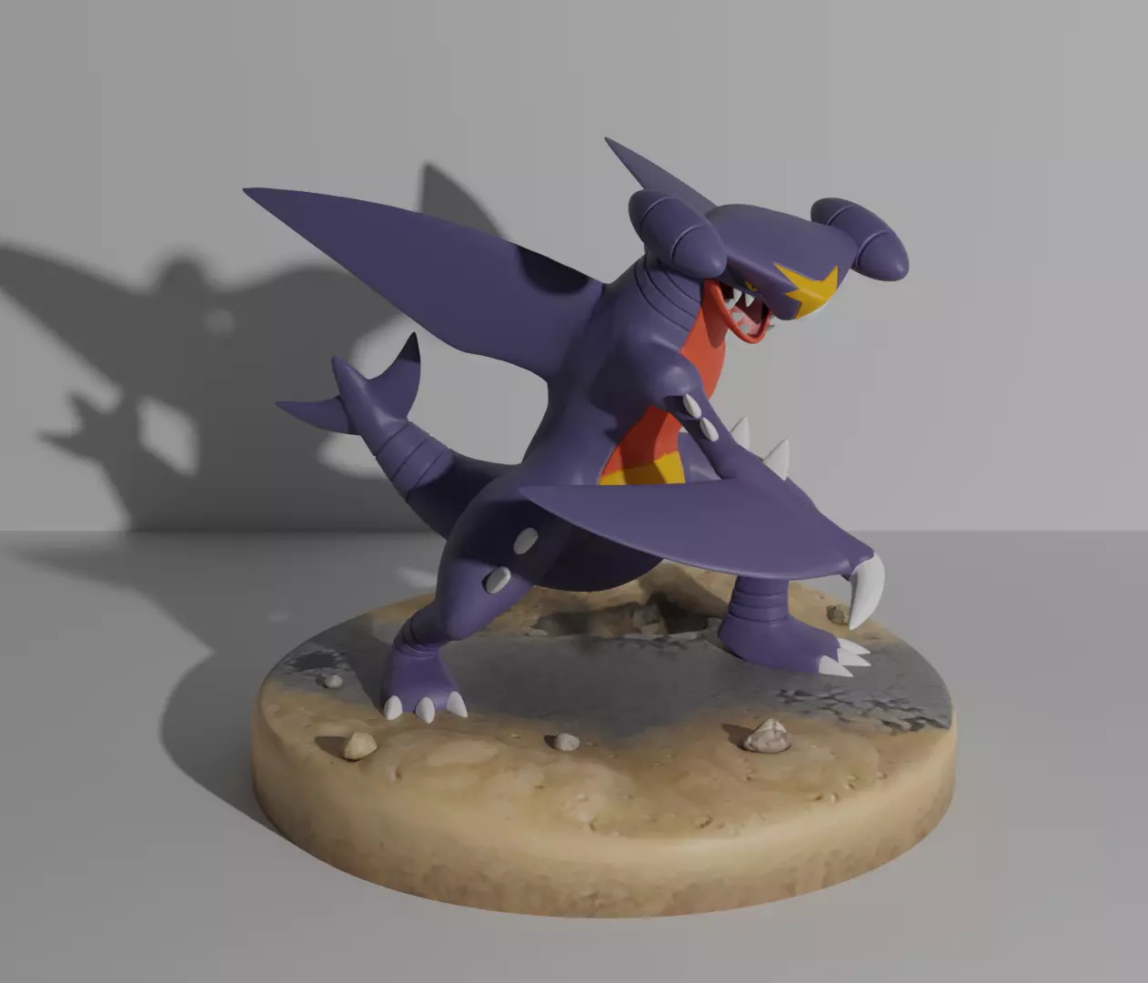 Garchomp pokemon 3D print model 3D print model_0