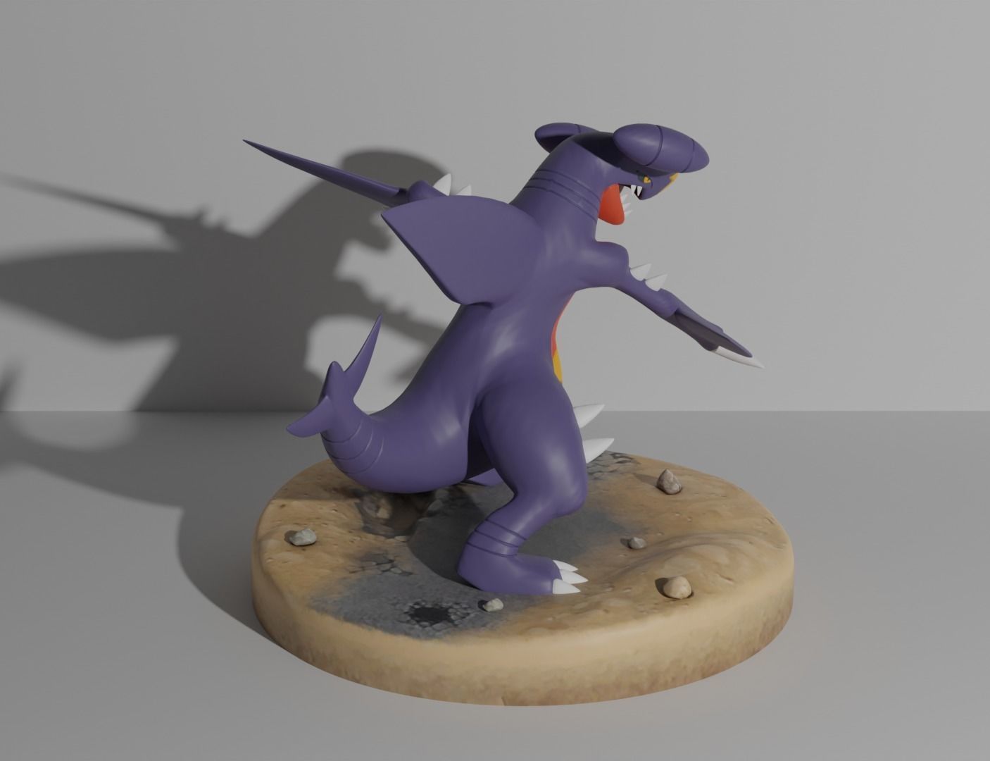 Garchomp pokemon 3D print model 3D print model_4