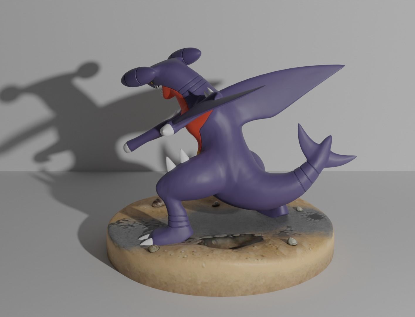Garchomp pokemon 3D print model 3D print model_3