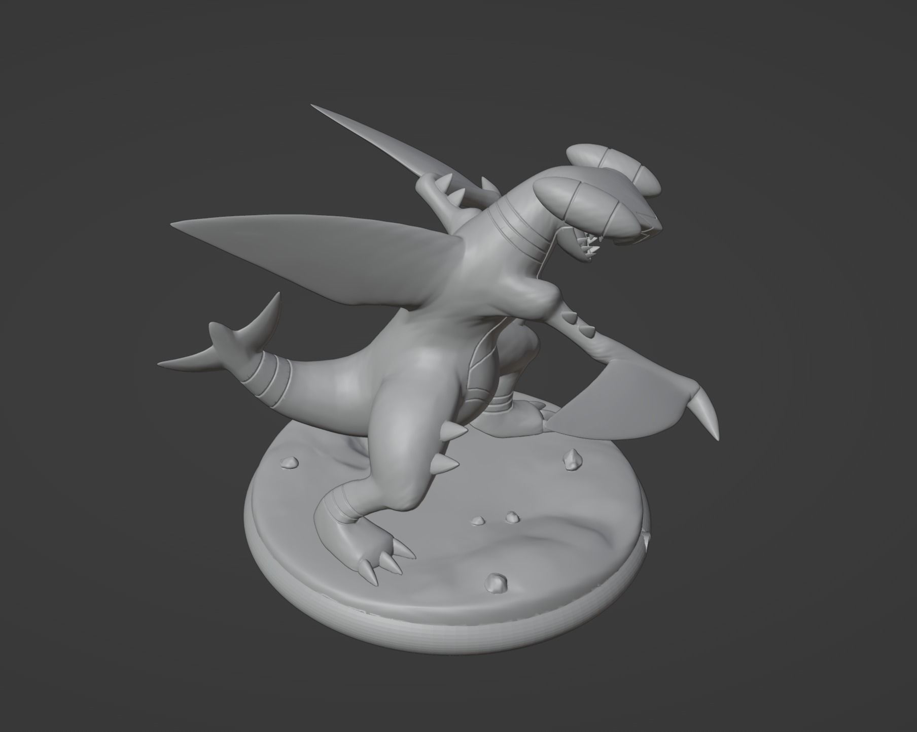 Garchomp pokemon 3D print model 3D print model_7