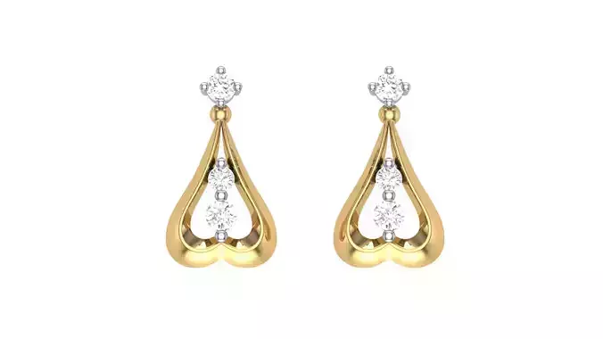 Women Earrings STL OBJ FBX Renders Details