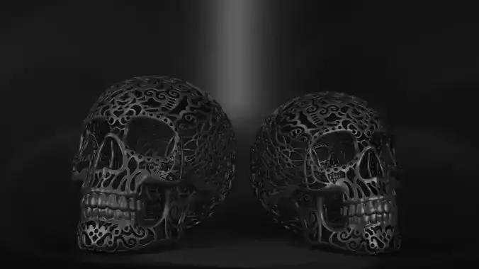 Mexican calavera wire skulls 2 items