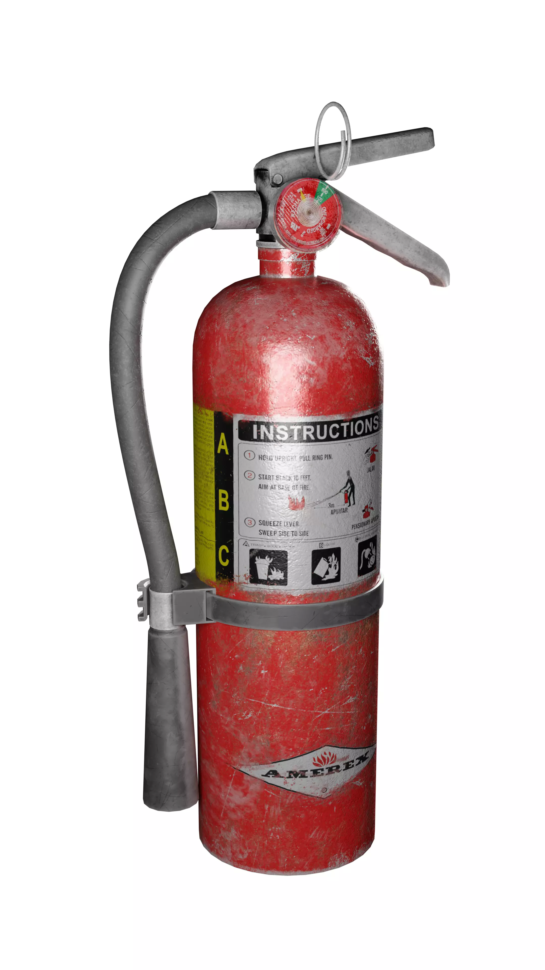 FireExtinguisher LowPoly GameReady fire extinguisher Low-poly 3D model