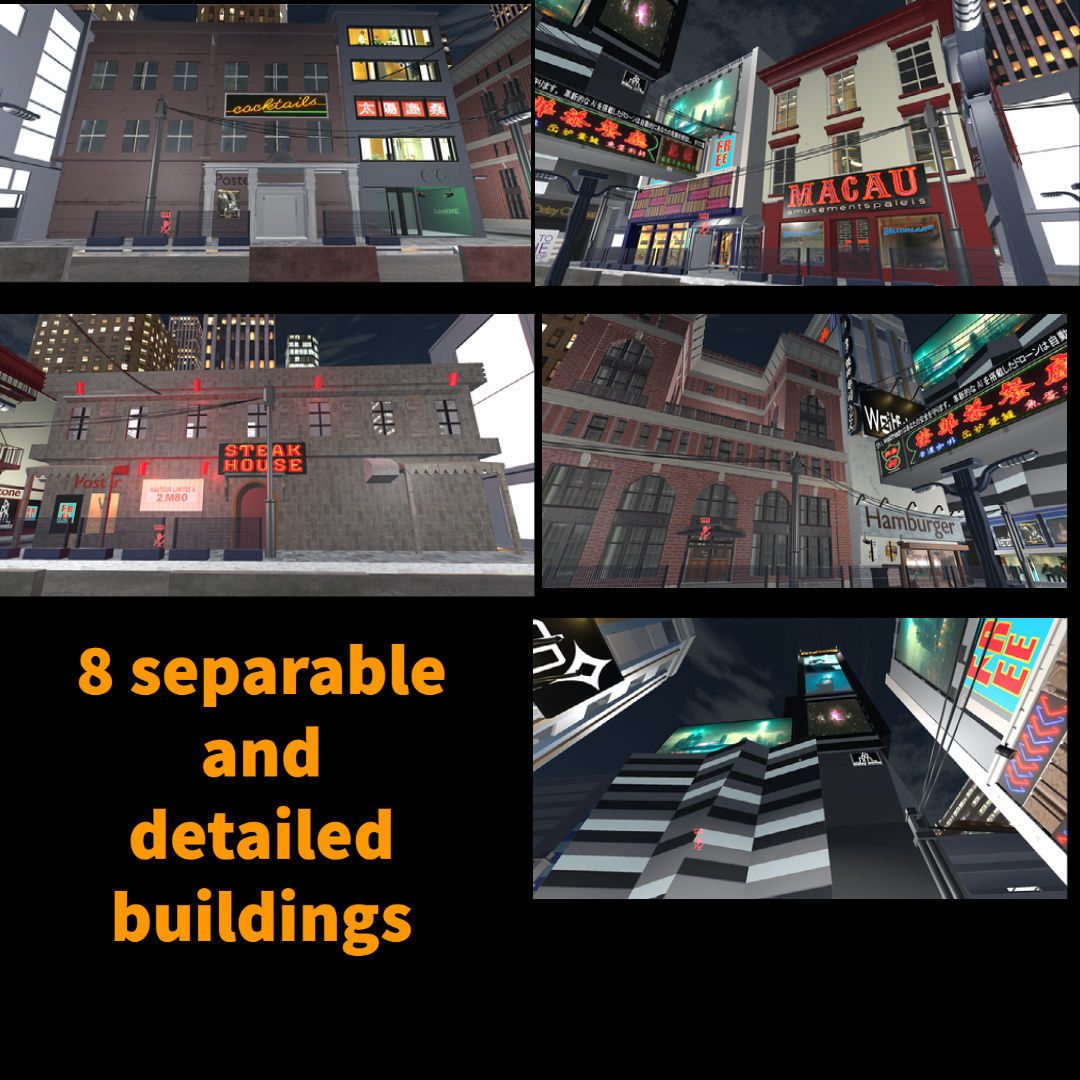 World for VRC City 3D model_5
