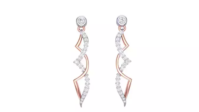 Women Earrings STL OBJ FBX Renders Details