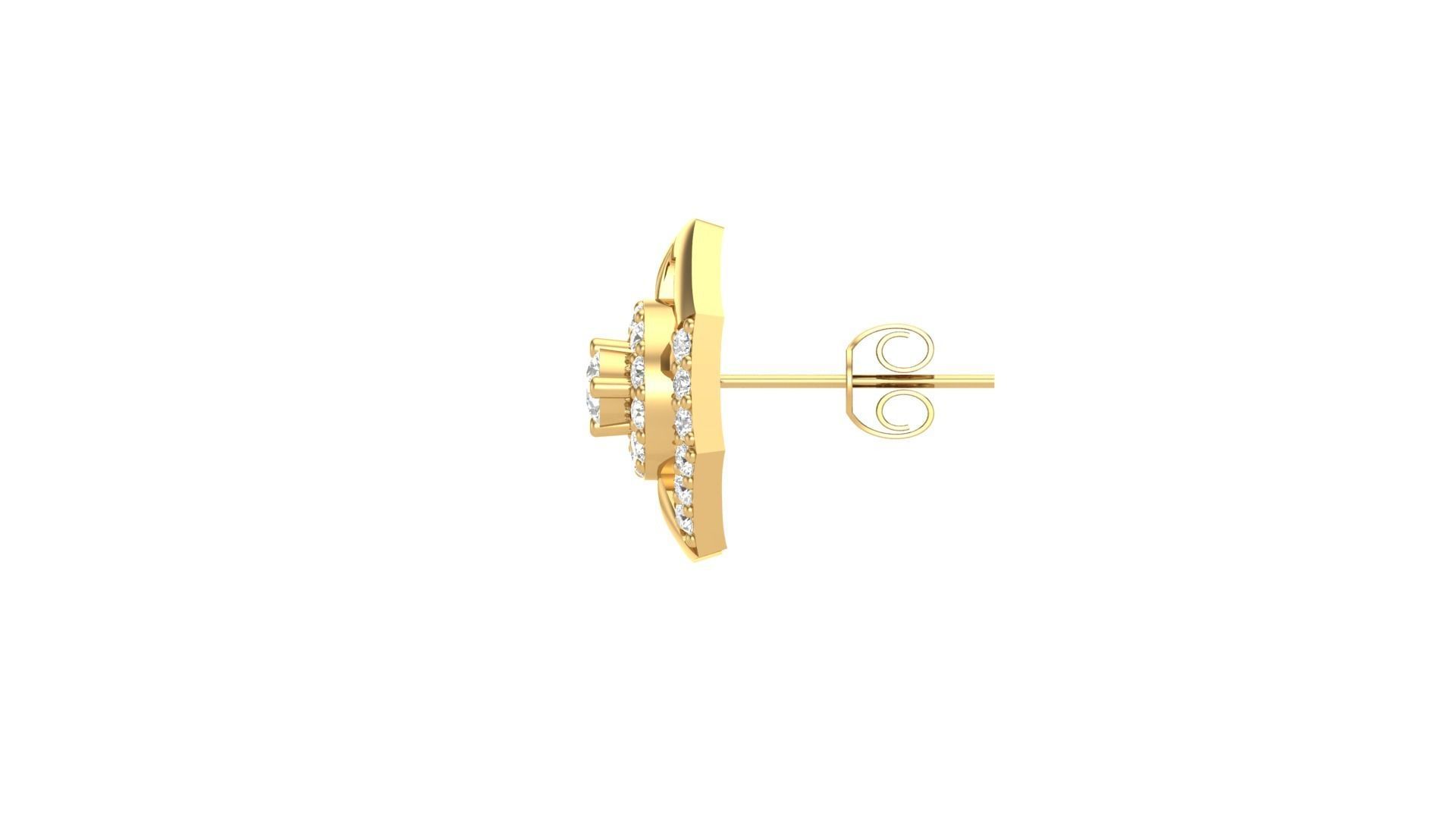 Women Earrings STL OBJ FBX Renders Details 3D print model_4