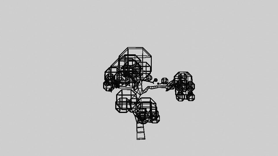 Sci-Fi Fantasy Low-Poly Game-Ready Tree 2 - Yellow Low-poly 3D model_1