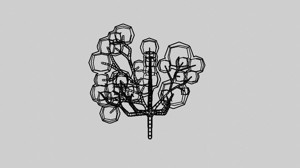 Sci-Fi Fantasy Low-Poly Game-Ready Tree 4 - Light Green 2 Low-poly 3D model_1