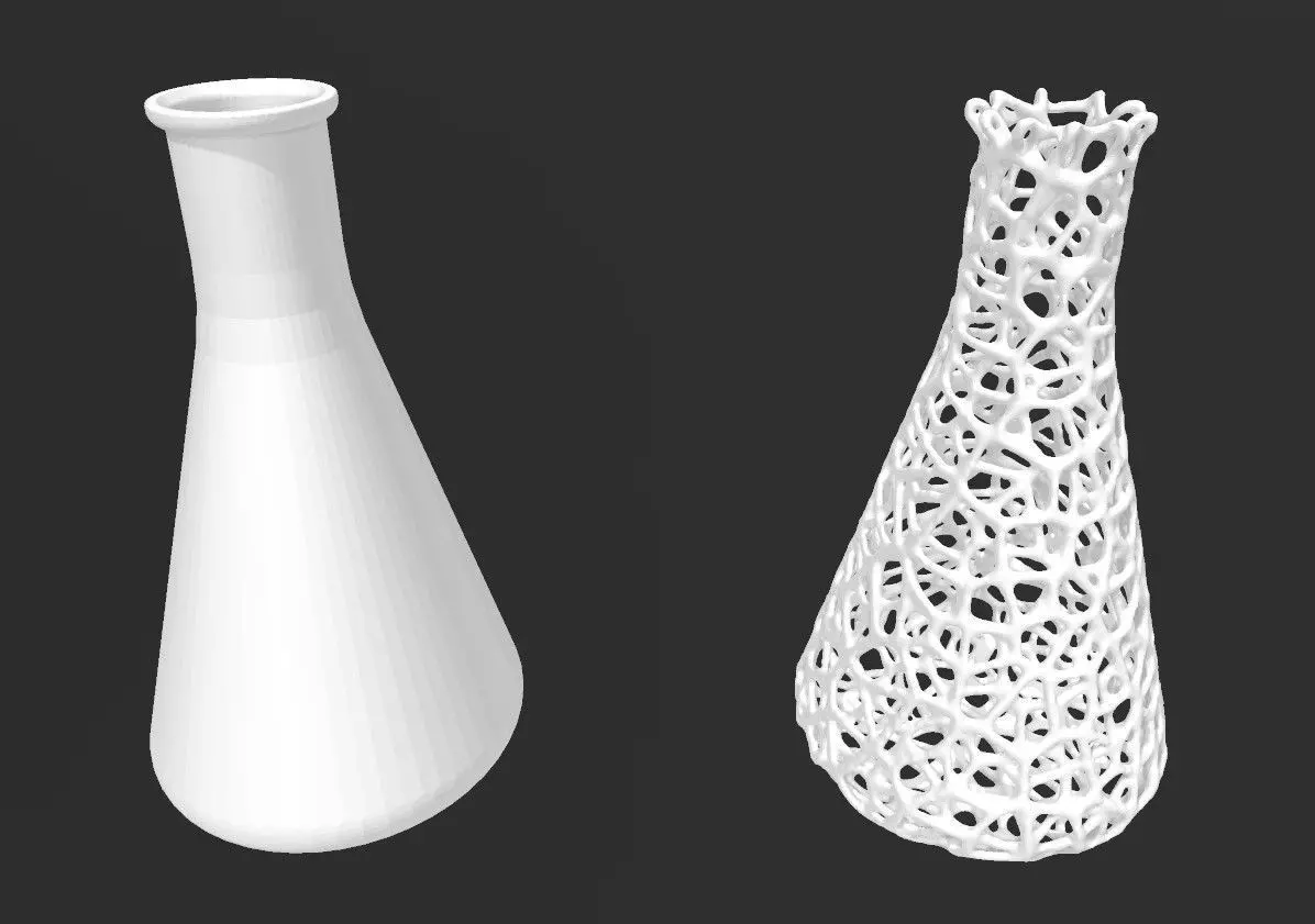Hollow Voronoi Erlenmeyer Flask Beaker Free 3D print model