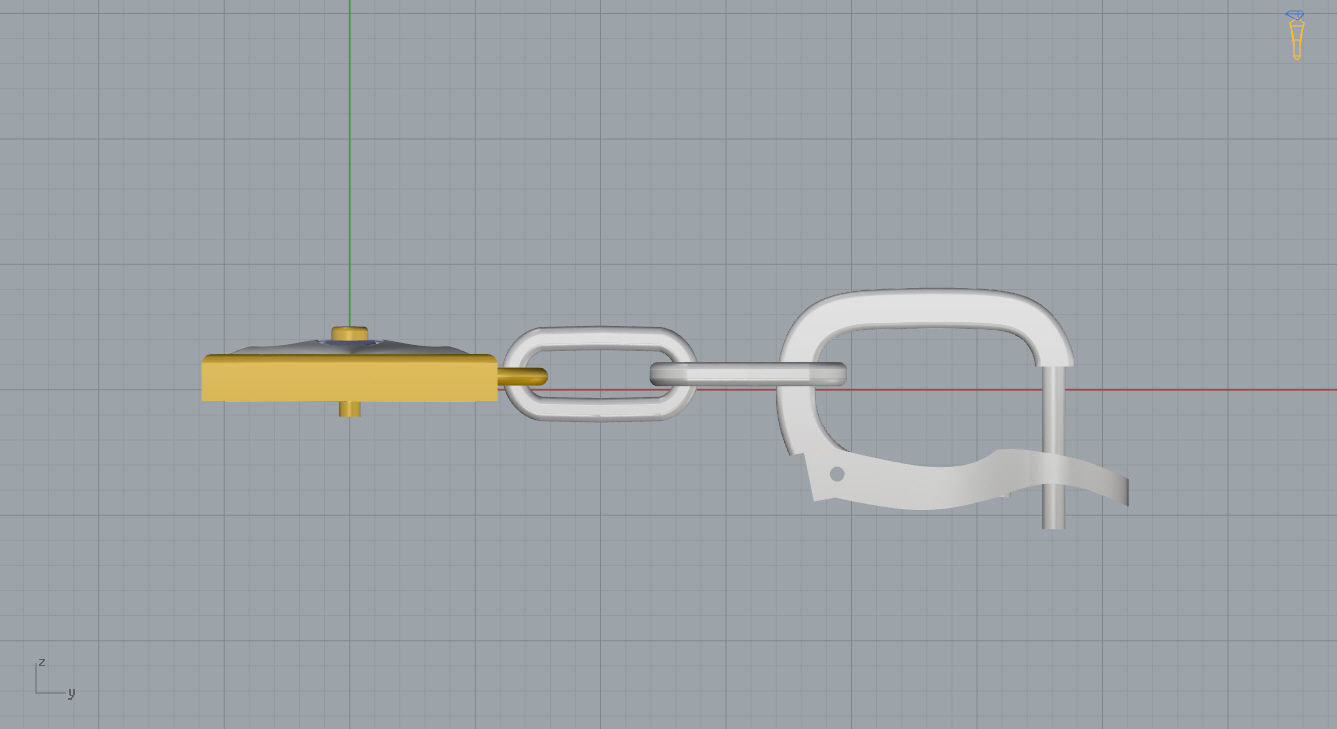 Louis Vuitton Earrings 3D print model_9