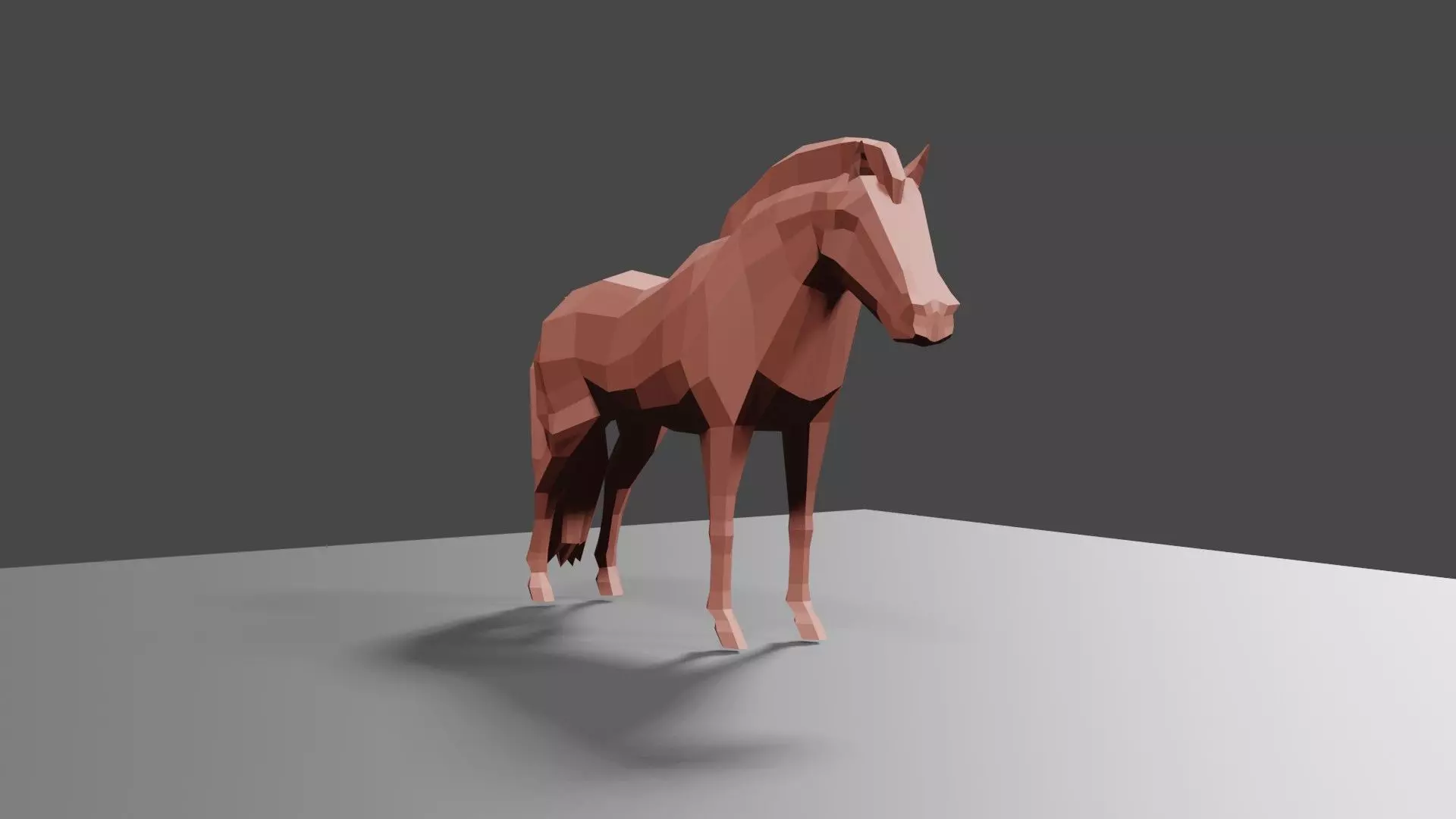 LowPoly Horse pony Low-poly 3D model_0
