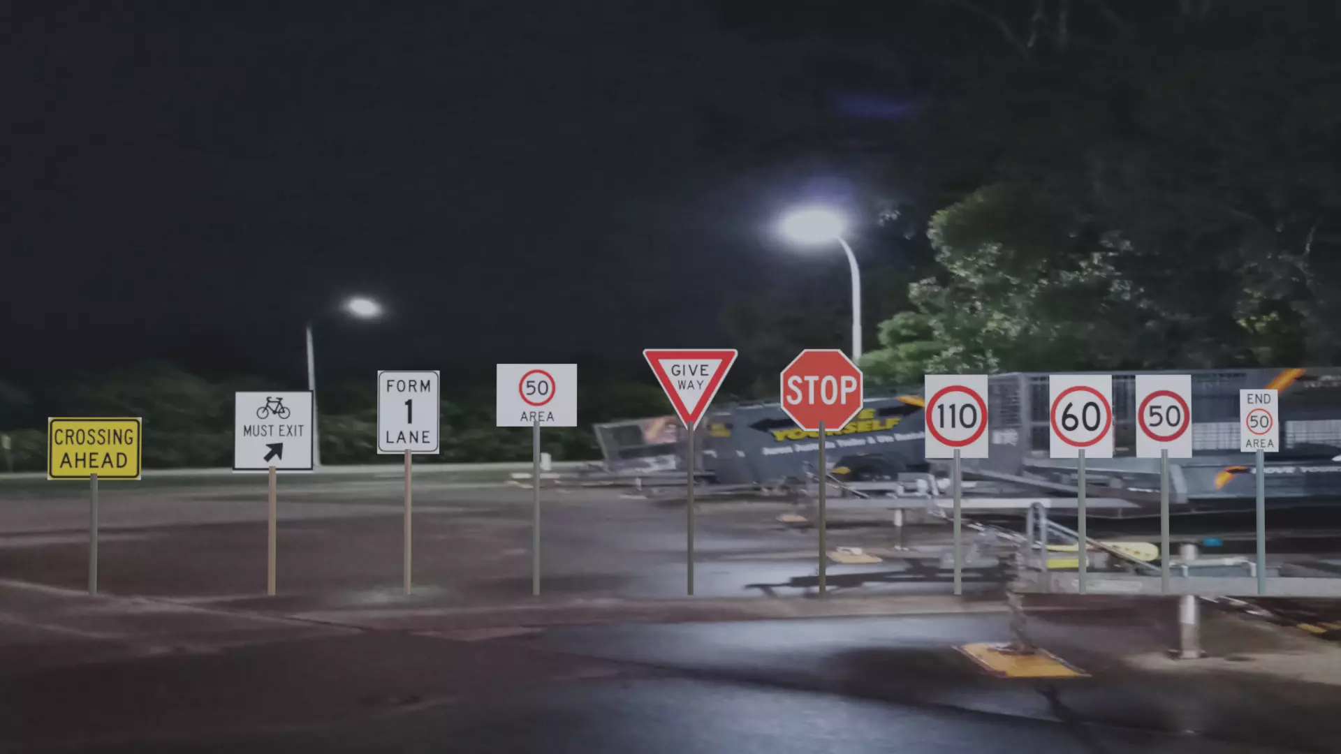 Australian Road Signs Free 3D model