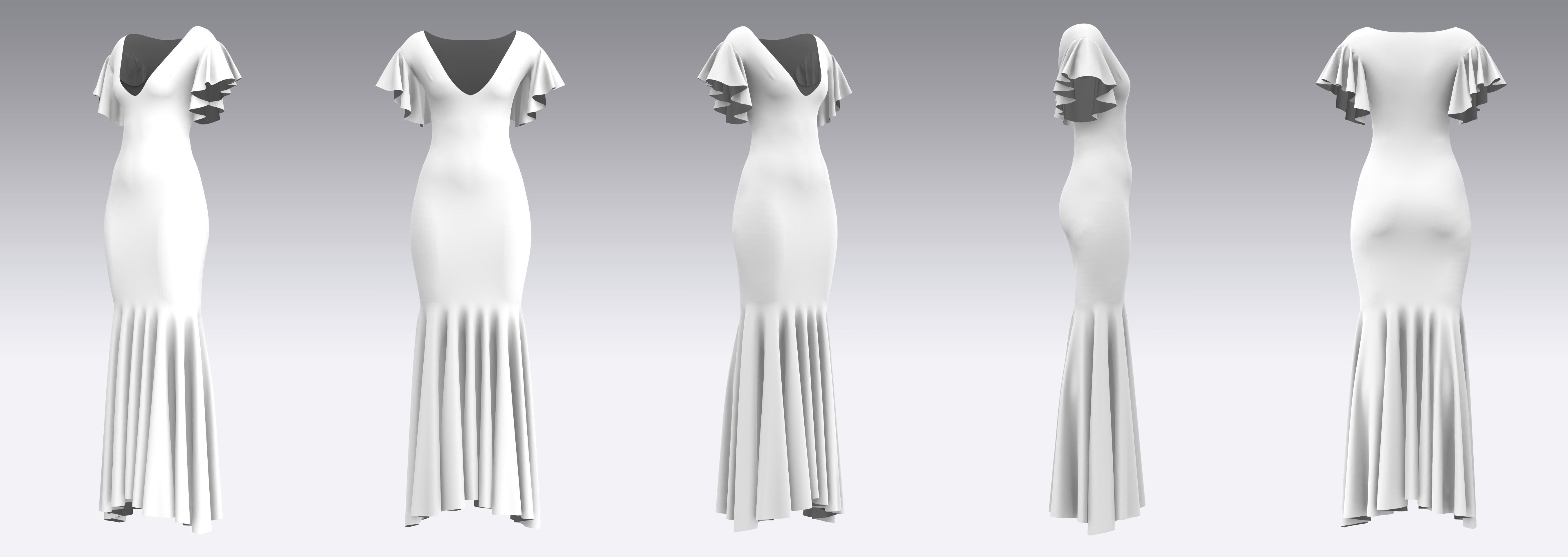 Dress Outfits MD CLO 3D ZPRJ ZPAC project files 3D model_6