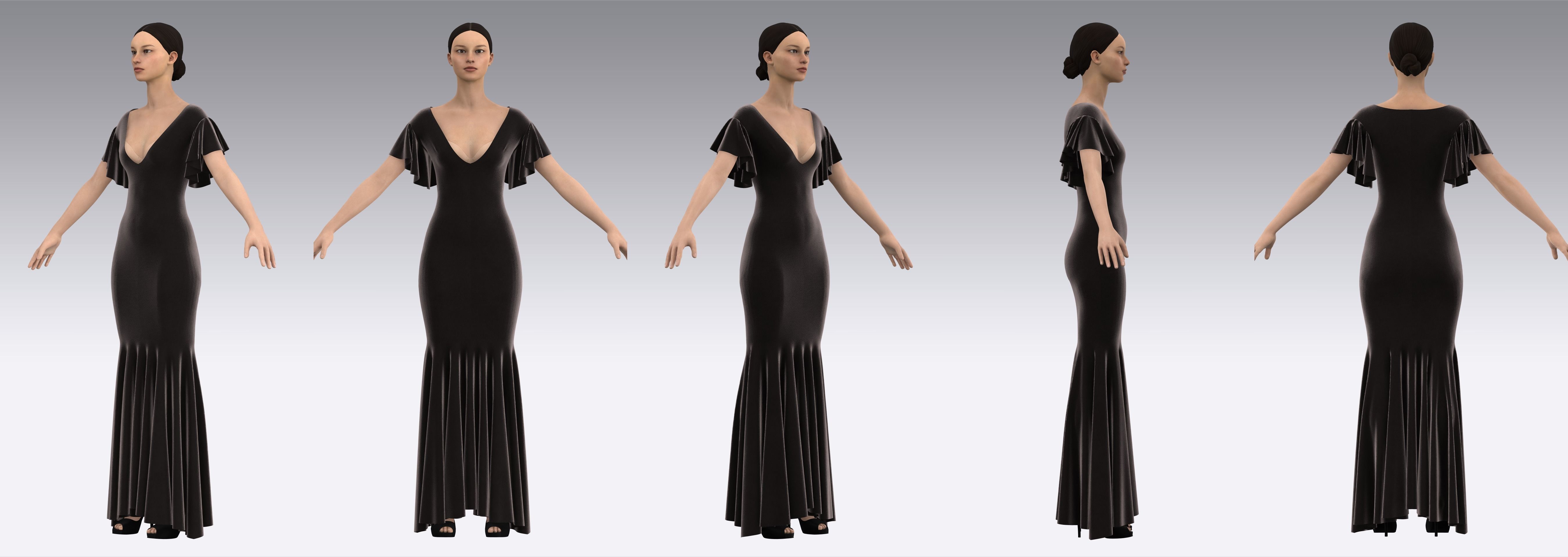 Dress Outfits MD CLO 3D ZPRJ ZPAC project files 3D model_4