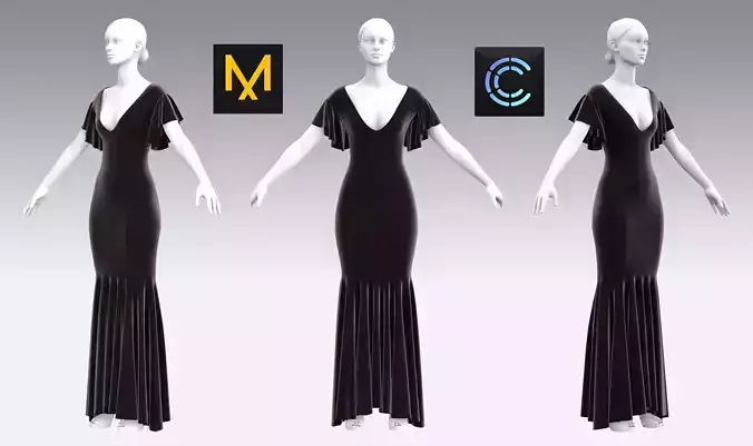 Dress Outfits MD CLO 3D ZPRJ ZPAC project files 3D model