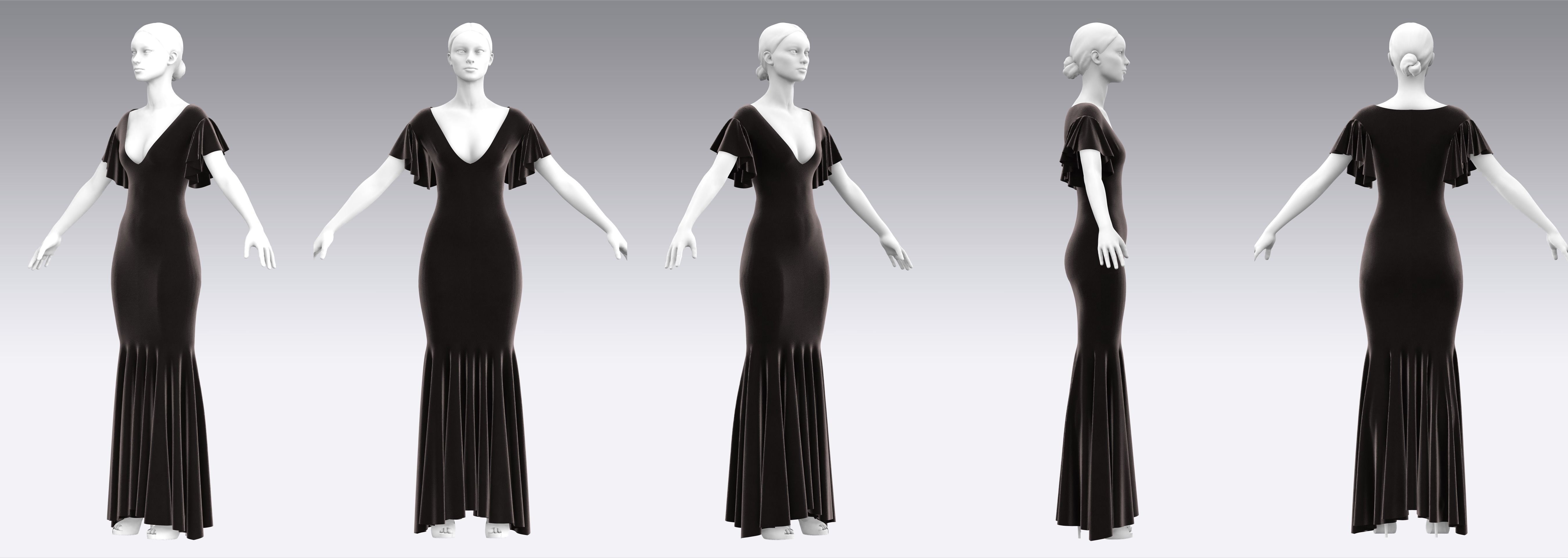 Dress Outfits MD CLO 3D ZPRJ ZPAC project files 3D model_3