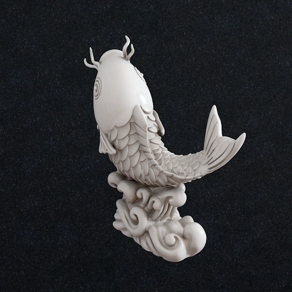 Fish Statue 3D print model_2