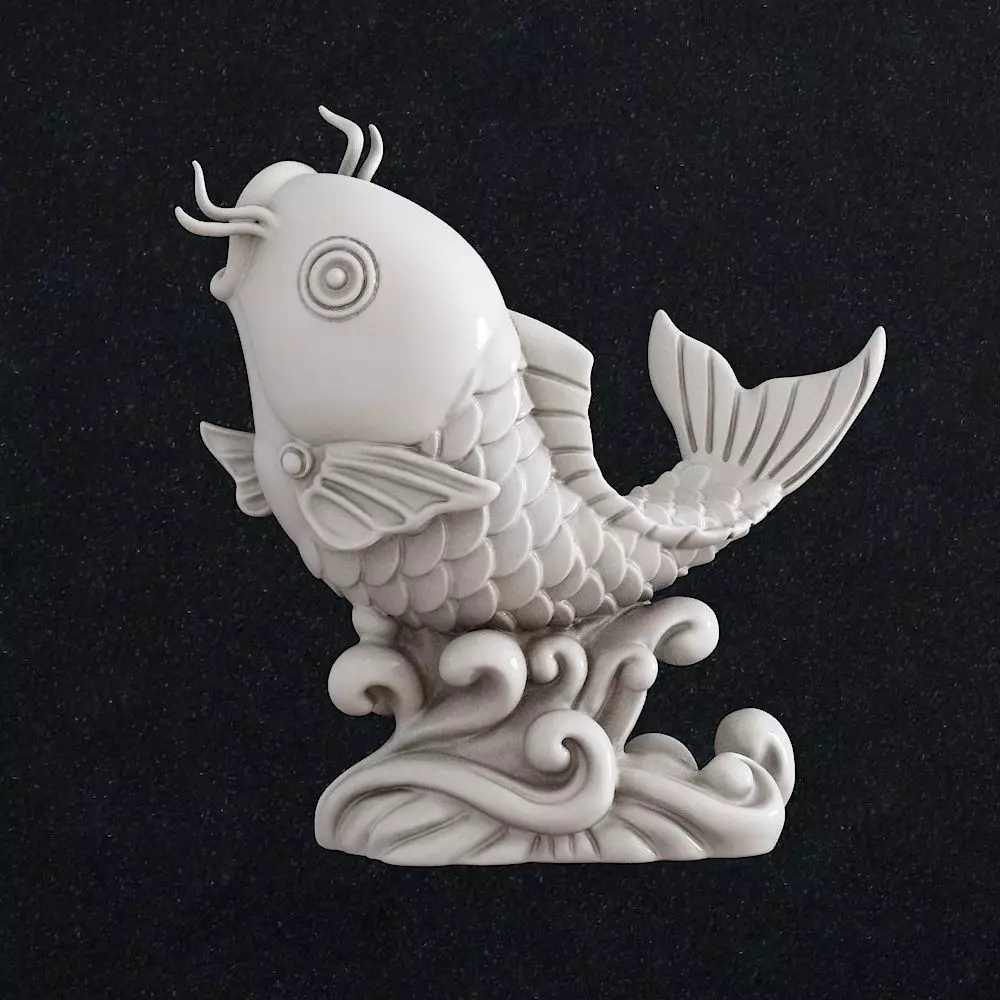 Fish Statue 3D print model_0