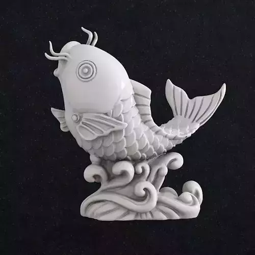 Fish Statue 3D print model