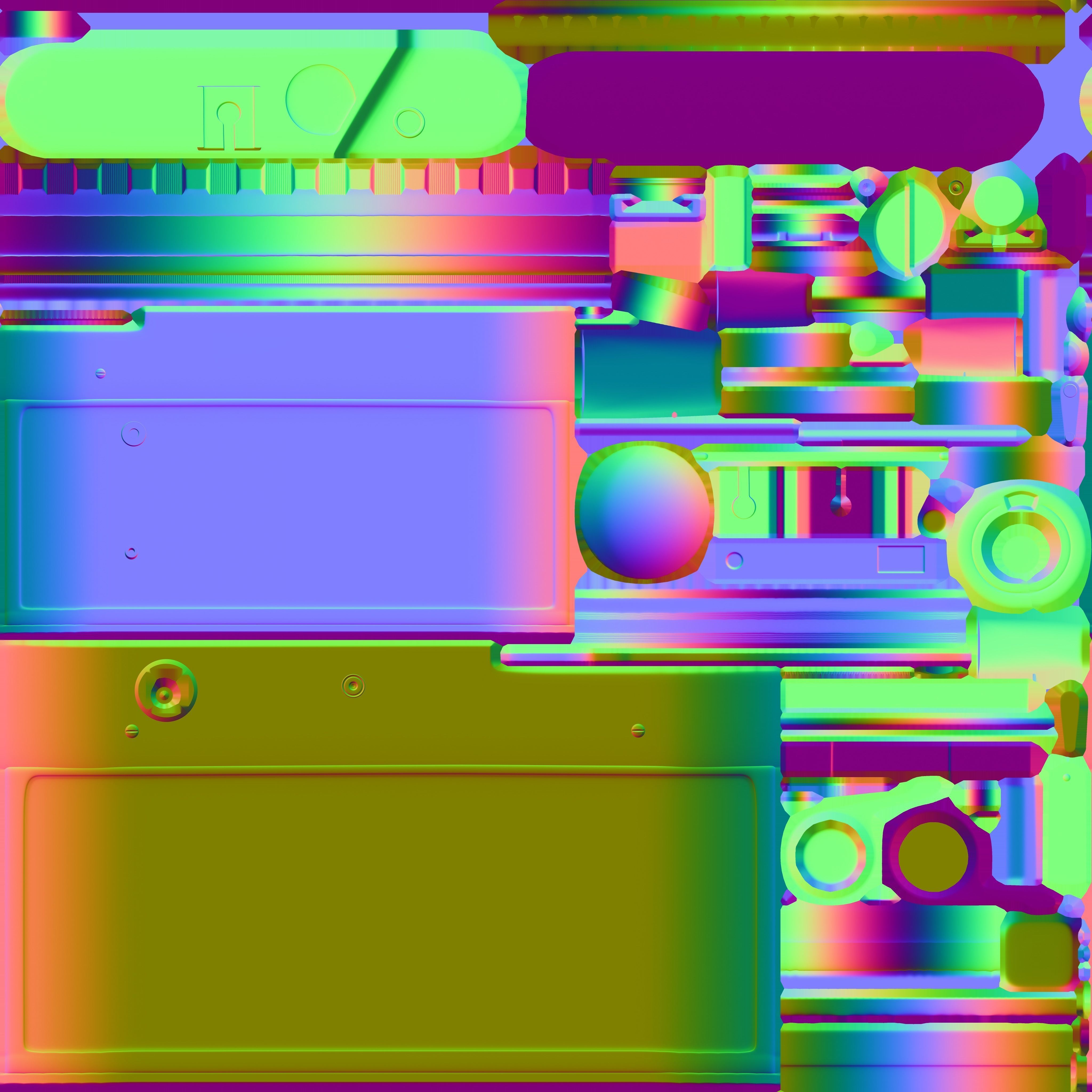 camera Fed 5b Low-poly 3D model_15