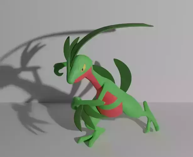 Grovyle pokemon 3D print model