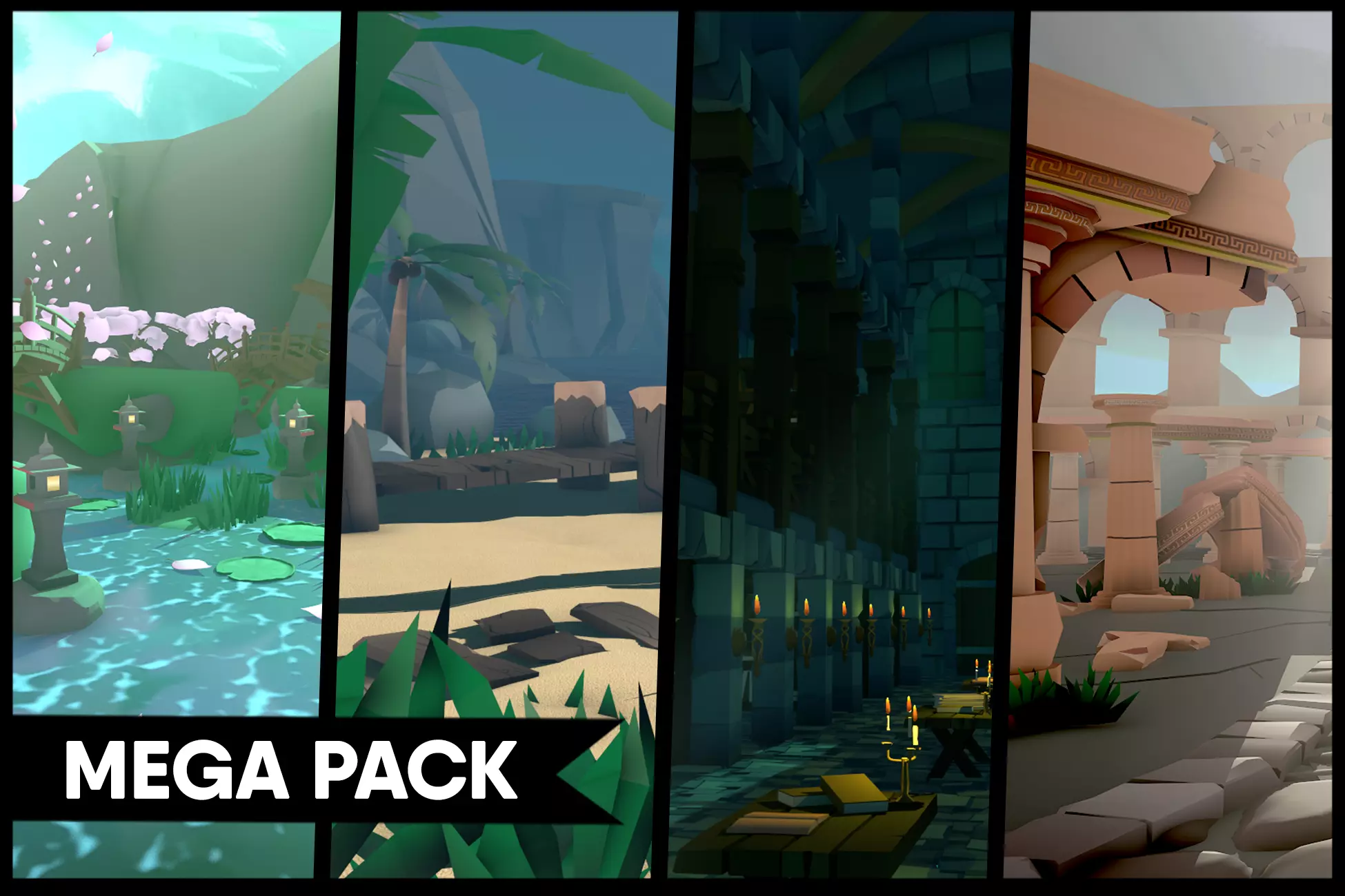 LowPoly Environment Mega Pack Low-poly 3D model_0