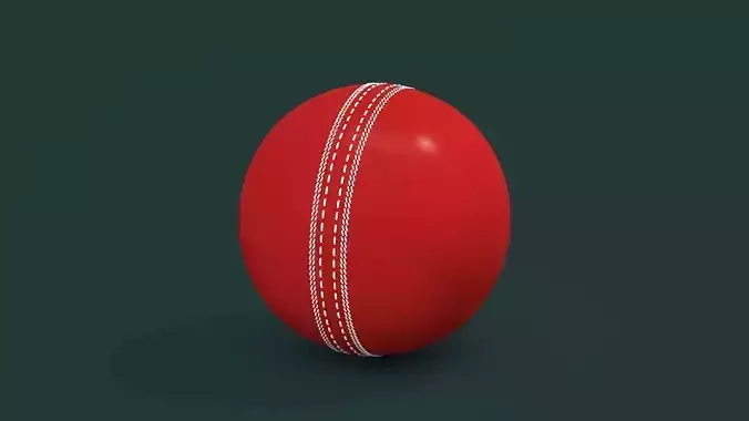 Cricket Ball Low-poly 3D model