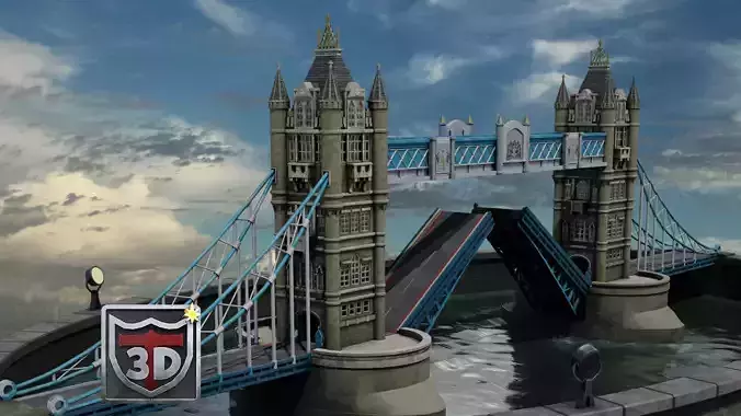 Blender 3 to UE5 A London Bridge 3D Model Environment 3D model